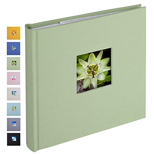 1DOT2 Small Photo Album 4x6, Hold 60 Photos with Memo, Sage Green | Vertical Slip-in Pockets, Linen Cover with Writing Space, For Wedding Baby Mother's Day - color: Sage Green, size: 4x6