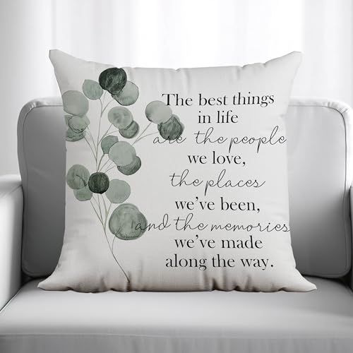 Family Quotes Pillow Covers 18x18, The Best Things in Life are The People We Love, Inspirational Pillow Covers, Inspirational Gifts for Women Friends - color: Motivational-pillow Covers-04