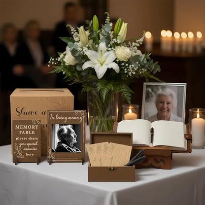Gilprop 113 Pcs Celebration of Life Share a Memory Cards Set, Rustic - style: Modern