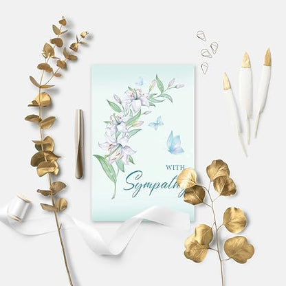 Sympathy Card Gifts for Loss of Loved One, Sympathy Cards with Premium Envelope, Elegant Condolence Card Gift for Family or Friends - color: Sympathy Condolence