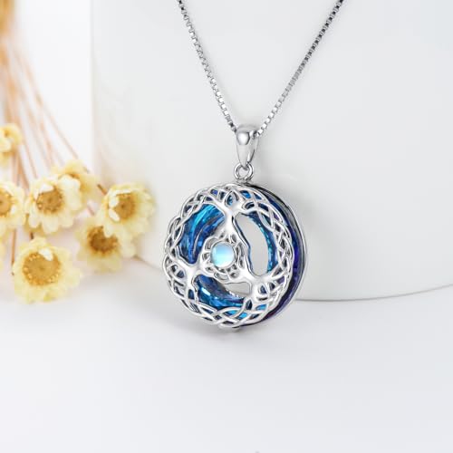 WINNICACA Celtic Knot Necklace 925 Sterling Silver Celtic Pendant Irish Urn Necklace Jewelry Birthday Anniversary Valentine's Day Gifts for Her Women Wife Girlfriend Daughter - style: 5-Celtic Tree of Life Necklace