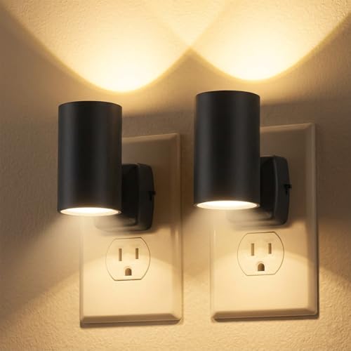 Night Lights Plug into Wall ETL Listed Soft White 2700K Dusk to Dawn Sensor | Dimmable LED Plug in Night Light for Hallway Bedroom Stairway Wall Socket - Spotlight Modern & Retro Night Light (2 Pack) - color: 2700K
