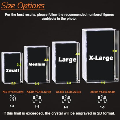 3D Crystal Photo, Personalized Photo Gift,Custom 3D Picture in Crystal,Customized Birthday, Anniversary, Memorial,Couples Gifts - color: Rectangle, size: X-Large