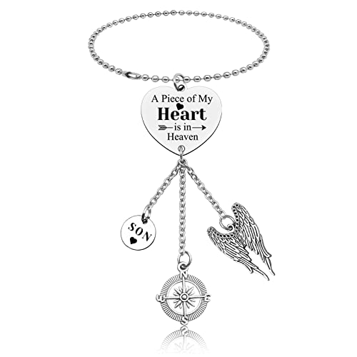 Sympathy Gift for Loss of Son Car Hanging Accessories Memorial Gift for Infant Loss Baby Memorial Jewelry Miscarriage Remembrance Present Son Car Hanging Ornament - color: Loss of Son Gift