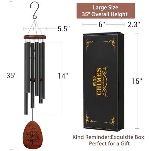Suntimber Tree of Life Sympathy Memorial Wind Chimes for Loss of Loved One | 35" Windchimes outside in Memory of a Loved One,Bereavement Sympathy Gifts for Condolence,Funeral,Outdoor Clearance - size: 35" Tree of Life