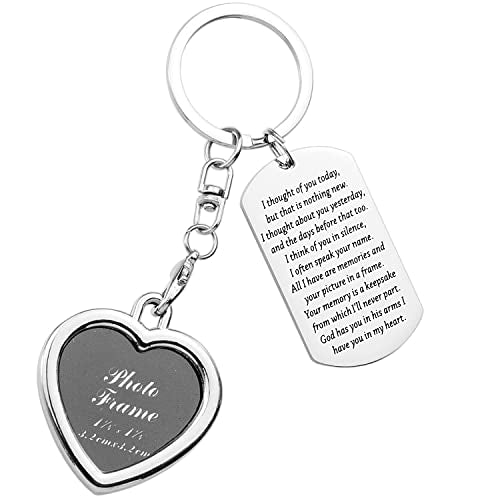 HUTIMY in Memory Gifts Keychain for Men Women Sympathy Gifts for Loss of Loved One in Remembrance Jewelry Memorial Keychain - style: Silver