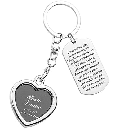 HUTIMY in Memory Gifts Keychain for Men Women Sympathy Gifts for Loss of Loved One in Remembrance Jewelry Memorial Keychain - style: Silver