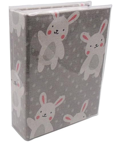 Small Photo Album for Kids, 100 Pockets 4x6 Bookshelf Baby Picture Album, Slip-in Linen Cover Photo Book for Family(Bunny) - color: Rabbit