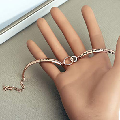 Zuo Bao Memorial Jewelry Sympathy Gift A Piece of My Heart Lives In Heaven Bracelet Loss Jewelry Gift - color: A Piece of My Heart RG