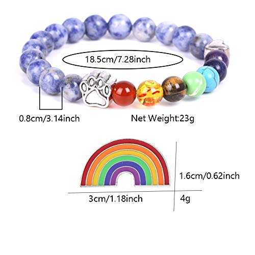 Rainbow Bridge Bracelet, Pet Memorial Gifts for Dogs, Pet Loss Gifts