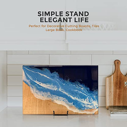 TR-LIFE Plate Stands/Holder for Display, 8 Inch, Large, Metal Frame for Picture, Decorative Platter, Book, Photo Easel (2 Pack) - size: 8 Inch