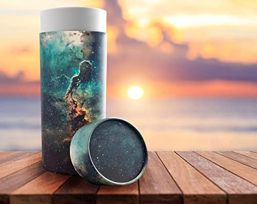 Supernova Scattering Urn for Human Ashes - Eco Friendly Biodegradable - Adult Cremation Urn - color: Supernova, size: Small 8.5"x3"