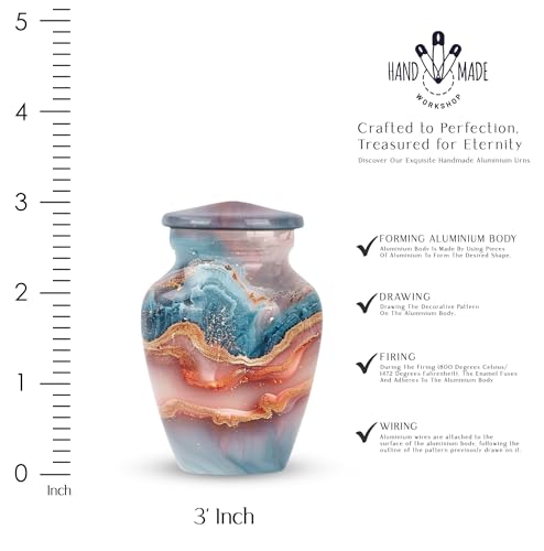 Celestial Harmony Keepsake Urn for Human Ashes - color: Celestial Harmony - Multi, size: 3 Inch - Pack of 1