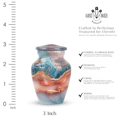 Celestial Harmony Keepsake Urn for Human Ashes - color: Celestial Harmony - Multi, size: 3 Inch - Pack of 1
