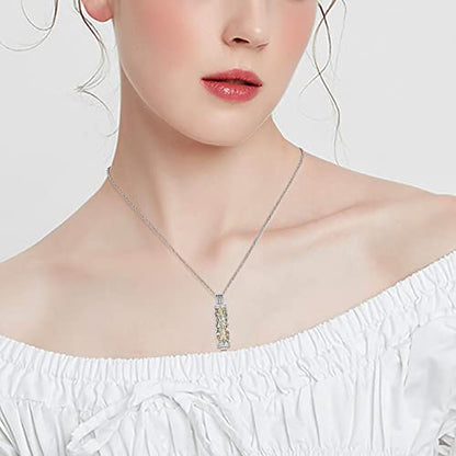 shajwo Cylinder Cremation Jewelry Tree of Life Urn Ashes Necklace for Women Men Vial Cremation Ash Pendant Loved One Memorial Jewelry - color: Gold