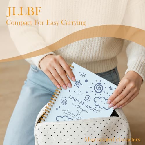 New Mom Gifts Baby Memory Book Spiral Notebook 5.5x8.3in | Baby Shower Gifts for Boys, Baby Keepsake Notebooks for Mom Dad Parents, Little Moments with You Journal Notebook - color: Little Moments