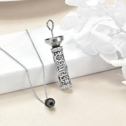 JKR Keepsake Urn Necklace for Ashes Cremation Jewelry Memorial Gift - style: 1-Dragon