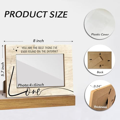 Couple Picture Frame Wooden Pictures Dispaly Gifts for Couples Picture Frames for Desk Things to Get Your Girlfriend Modern Photo Frame Couple Things Photo Gifts Pictures Frames 4x6 - Jk0255 - color: XK14