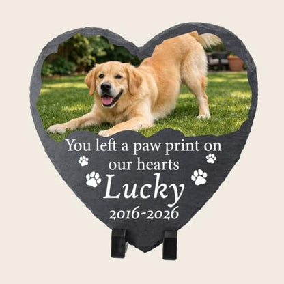 Dog Memorial Stone for Loss of Pet Cat with Photo Dog Sympathy Gifts - color: Design 13