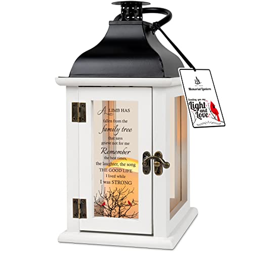 Memorial Lantern - Bereavement Sympathy Gifts for Loss of Loved One Memorial Gifts for Loss of Mother Loss of Father Remembrance Gifts Thoughtful Funeral Gifts for Loss of Loved One - color: Family Tree