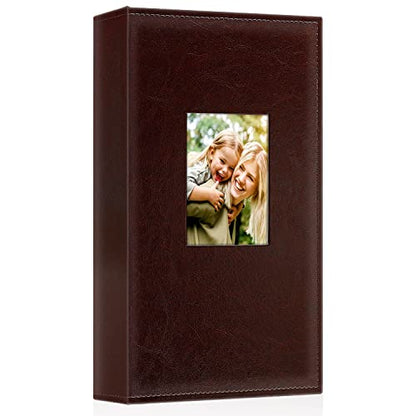 Ywlake Photo Album 4x6 300 Pockets, Leather Photo Albums Holds 300 Horizontal Only Pictures Brown - color: Brown, size: 300 Pockets