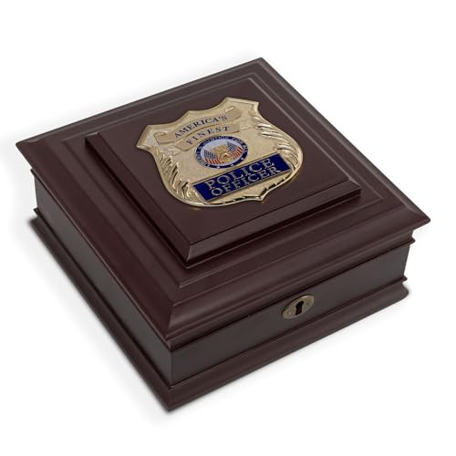 Allied Frame US Police Officer Medallion Desktop Box - color: Police