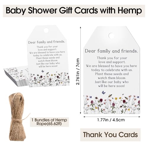 Fumete 50 Sets Wildflower Baby Party Favors for Guests, Bloom - style: Bloom