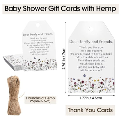 Fumete 50 Sets Wildflower Baby Party Favors for Guests, Bloom - style: Bloom