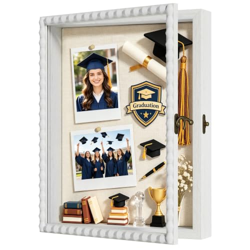 Love-KANKEI Deep Shadow Box Frame 11x14,Solid Wood Beaded Edge Frame,White - color: White, size: 11x14