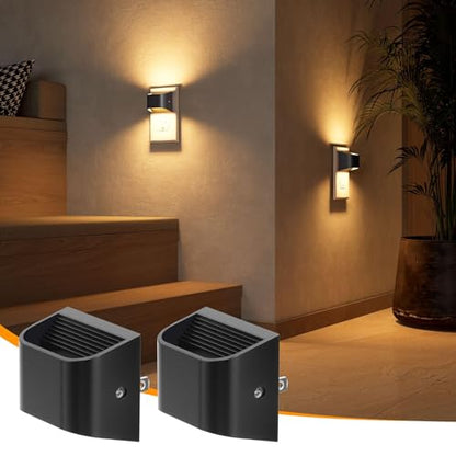 NIORSUN Night Lights Plug Into Wall, 2 Pack, 3000K, Auto On/Off, Black - color: Black, size: 2 Pack