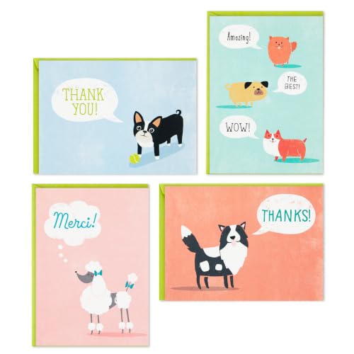 Hallmark Bulk Thank You Cards with Envelopes, Assorted 48-Pack (Cute Dogs) - color: Cute Dogs