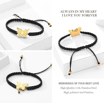 zeqingjw Butterfly Urn Bracelet for Ashes for Women Men - color: Gold