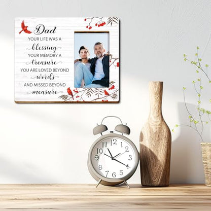 Your Life Was a Blessing Dad Wood Picture Frame,Memory Gifts for Loss of Dad,Memorial Gift for Loss of Daddy,Sympathy Gifts Condolences Gift - style: Dad-2