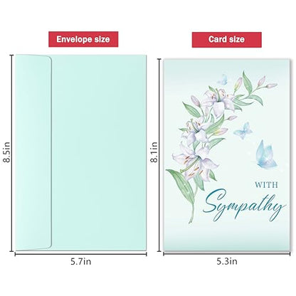 Sympathy Card Gifts for Loss of Loved One, Sympathy Cards with Premium Envelope, Elegant Condolence Card Gift for Family or Friends - color: Sympathy Condolence