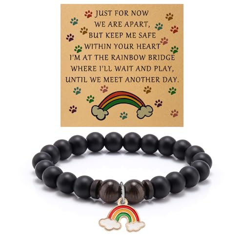 Memorial Gifts for Loss of Loved Beaded Bracelet Sympathy Remembrance In Memory of Mother Father Bereavement Gifts for Loss of Mom Her Women Thoughtful Funeral Gift Jewelry Bracelet with Massage Card
