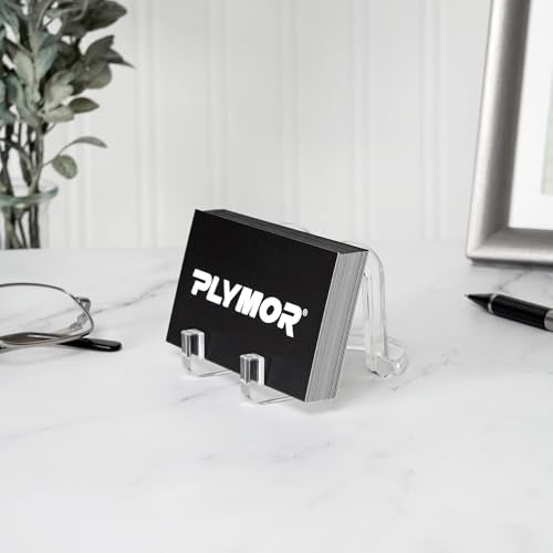 Plymor Clear Acrylic Ribbon-Style Display Easel, 1.875" H x 1.75" W x 2.625" D - size: 1.875" x 1.75" x 2.625"