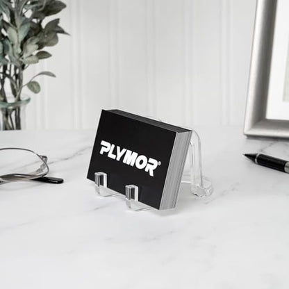 Plymor Clear Acrylic Ribbon-Style Display Easel, 1.875" H x 1.75" W x 2.625" D - size: 1.875" x 1.75" x 2.625"