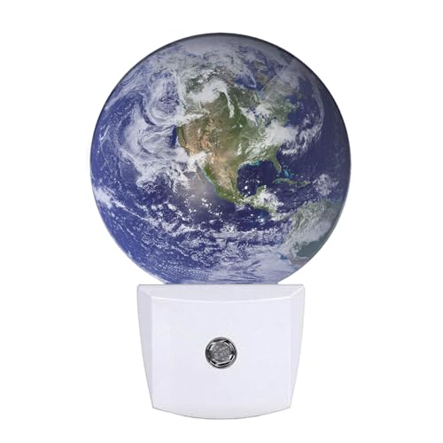 Blue Earth Planet Night Light for Boys Girls Night Lights Plug into Wall for Boys Girls, Plug-in Nightlight 0.5W LED Lighting for Stairway Hallway Bedroom - color: Blue Earth Planet