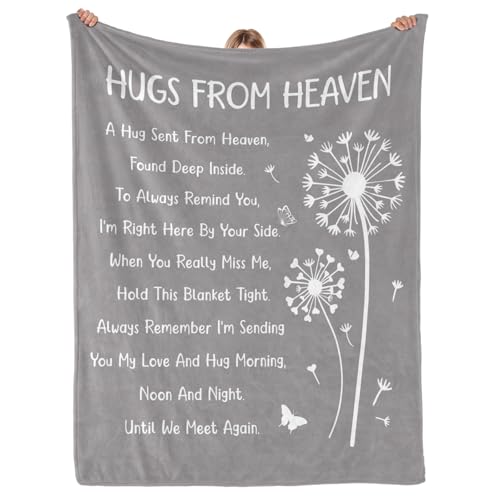 Memorial Gifts, Sympathy Gifts for Loss of Loved One, Blanket 60" x 50" - color: Grey