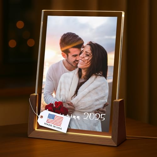 LOUISMIAA Customized Picture Frames with Night Light,Decorative Plaque Anniversary Birthday Mother’s Day Father’s Day Valentine’s Personalized Gifts for Boyfriend Girlfriend Couple Same Day Shipping - color: Style 12