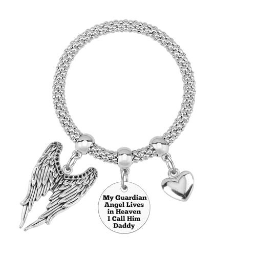 Mxrymvu Memorial Bracelet for Woman Sympathy Gift for Loss of Mother Father Famliy Pet Remembrance Bereavement Jewelry Gift - color: Sympathy Gifts for Loss of Dad 01