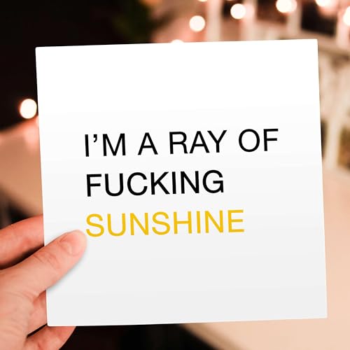 3dRose Im A Ray Of Fucking Sunshine 1 Greeting Card with envelope
