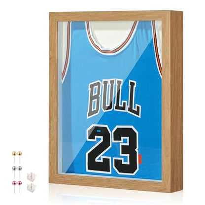 16x20 Large Shadow Box Frame with Thickened Acrylic Panel & Pins - color: Wood Color+foam Back+foam Packaging, size: 16x20