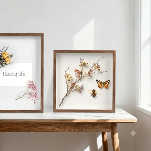 6 Pcs Shadow Box Frame 8x10 - 1.2" Deep Frame Display Case Walnut - color: 6 Pcs/Walnut, size: 8"x10"