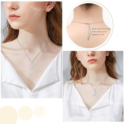 Oinsi Music Note Stainless Steel Cremation Locket Hold Ashes Keepsake Memorial Urn Necklace For Women