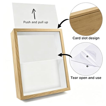 Personalization Memorial Photo Frame with Glass Keepsake Jar，Perfect for Preserving Loved One’s Hair & Memories，Sympathy Bereavement Gift - Holds 4x6 inch pictures (wood) - color: wood