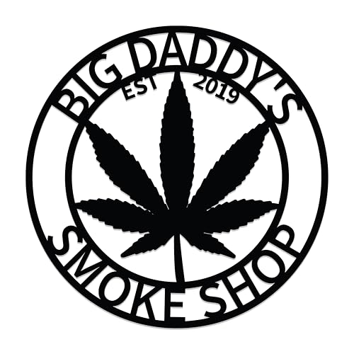 Custom Weed Metal Wall Art, Personalized Weed Name Metal Sign, Culture Smoking Cigarette Smoke Shop, Customized Cannabis Man Cave Decoration, Large Cigarette Smoke Shop Decor, Boyfriend Gift - color: Weed Name Sign