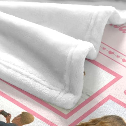 D-Story Custom Blanket with Picture Couples Gifts Valentines Day Gifts for Her Him Personalized Photo Blanket Customizable I Love You Gifts for Girlfriend Boyfriend Wife Husband Love - color: Love