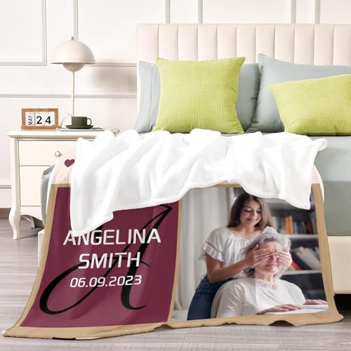 Custom Memorial Blanket with Picture Personalized Sympathy Remembrance Condolences Bereavement Gifts Sympathy Gifts for Loss of Loved One Mother Dad Grandma Grandpa Sister Daughter Friend - color: Design14
