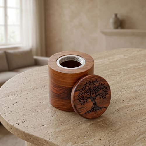 Rosewood Tree of Life Cremation Urn for Human Ashes | Rosewood - size: Medium (30 Cu/In or lbs)